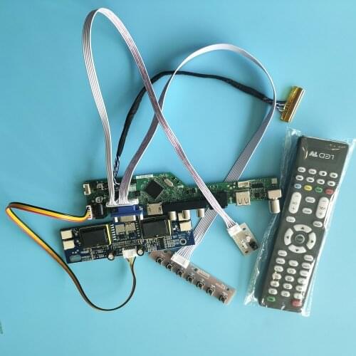 For M215HW01 V1 Controller Board Digital Signal VGA kit Resolution TV HDMI LCD 4 lamps VGA AV 30pin 1920X1080 21.5"