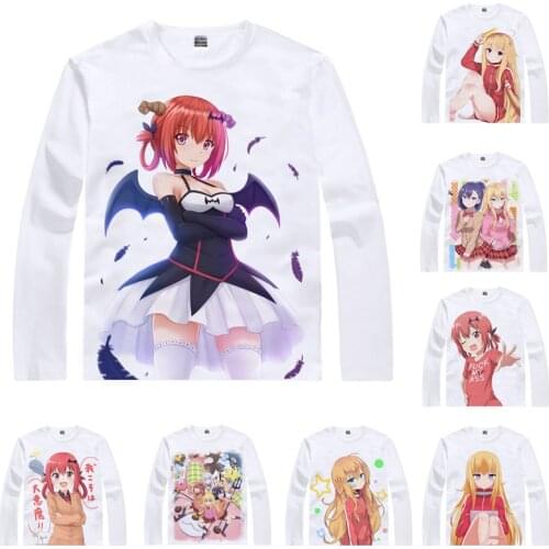 Coolprint Anime Shirt Gabriel DropOut T-Shirts Multi-style Long Sleeve Gabriel White Tenma Gab Satania Cosplay Kawaii Shirts