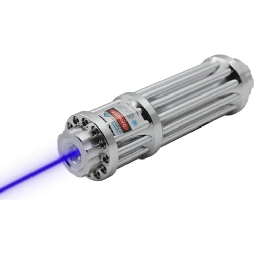 Oxlasers OX-BX1 GATLING STYLE handheld focusable burning Blue laser pointer torch with 5 caps free shipping