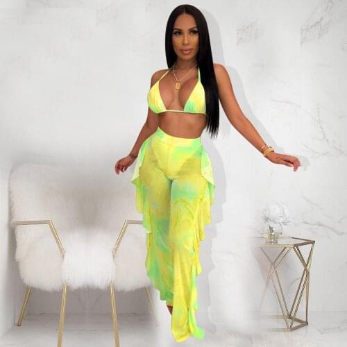 Sexy Women Set Crop Top + Pants