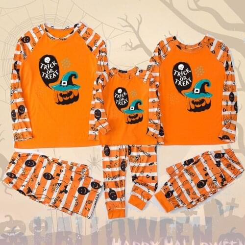 2021 Family Clothes Pajamas Set Cartoon Family Halloween Pajamas Matching Mother Father Kids New Year Clothes Family Look
