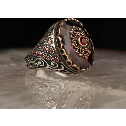 Pattern Zircon Silver Ring