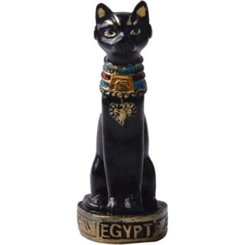 African Egypt Black Cat Decorative Resin statue For Home Decorations European Creative Gift Animal Figurine Home Decor Sculpture