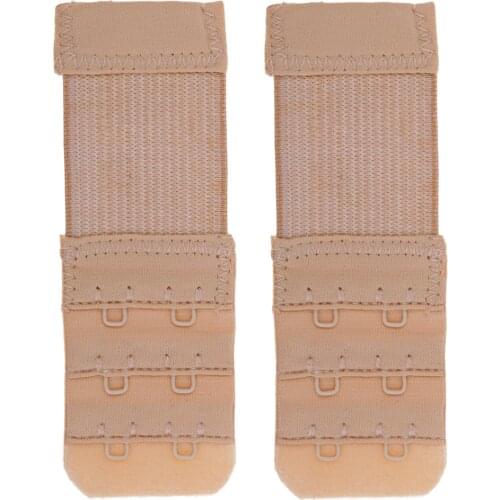 2 Pieces Of Womens Bra Extenders Bra Strap Hook 3 Rows 2 Hooks Lingerie Bra Strap Extender Soft Back Band Extension