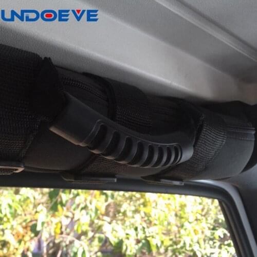 Undoeve 2pcs Roll Bar Grab Handles Kit For Jeep Wrangler JK CJ TJ YJ Strap On Handle