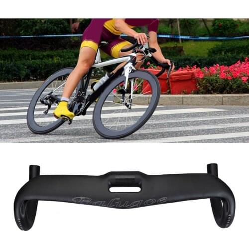Balugoe Bicycle Drop Bar Mountain Bike Bicycle Curved Handle Carbon Fiber Handle Integrated Bending Handl