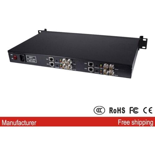 H3615 Video Encoder 1080P 60FPS 4 channels SDI with SDI loop out H.265 H.264 Encoder IPTV Encoder RTMPS UDP SRT Encoder