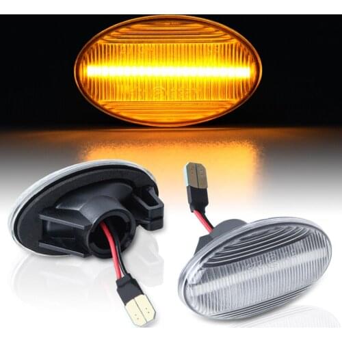 2Pcs Led Dynamic Amber Side Marker Turn Signal Light For Mercedes-Benz Smart W450 W452 A-Class W168 Citan W415 Vito W447