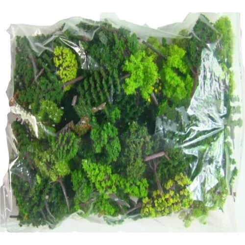 30Pcs/Lot Model Green Trees Mixed Wire And Plastic Model Landscape Train Layout Garden Scenery Miniature