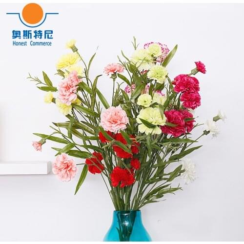 4pcs artificial flower bouquets artificial carnation flower bouquets&Dianthus caryophyllus artificial flower bouquets