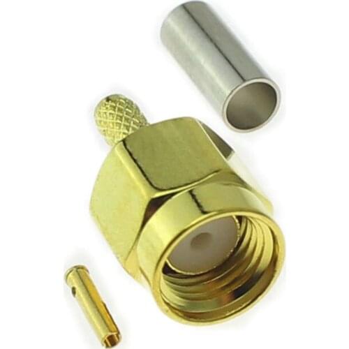 50pcs SMA Connector Male Screw Hole RP-SMA-J-1.5 Anti-pole 50-1.5 Router Extension Connector