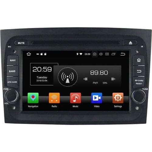 7" Android 8.0 Car Radio DVD Stereo Multimedia GPS Navigation for Fiat DOBLO 2016 4GB RAM Bluetooth WIFI USB DVR 32GB ROM