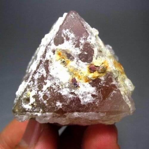 88g Pink Octahedral Fluorite w/ Quartz - crystals and stones healing Mineral specimen Home Decor feng shui decoration