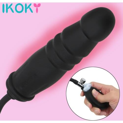 Inflatable Anal Dildo Plug Expandable Butt Plug With Pump Adult Products Silicone Sex Toys for Women Men Anal Dilator Massager