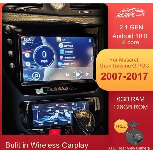 AuCAR 2.1 Head unit Android for Maserati GranTurismo GT/GC Car radio multimedia Stereo Audio DVD player 2007-2017 6GB RAM