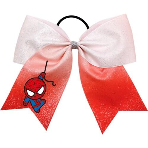 10PCS/Sparkle Rhinestone Glitter Ribbon Cheer Bow Cheerleading Hair Bows