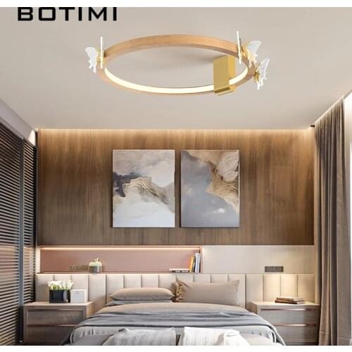 BOTIMI Modern Led Ceiling Lights For Living Room Bedroom Dining room Kitchen Rings Ceiling Lighting Fixtures White Office Lamp