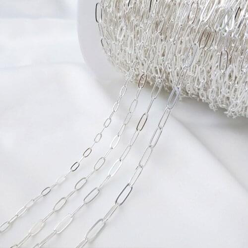1 meter Silver Plating O-chain Necklace DIY Chains Bracelet for Jewelry Findings Jewelry Making Components Handmade Accessories