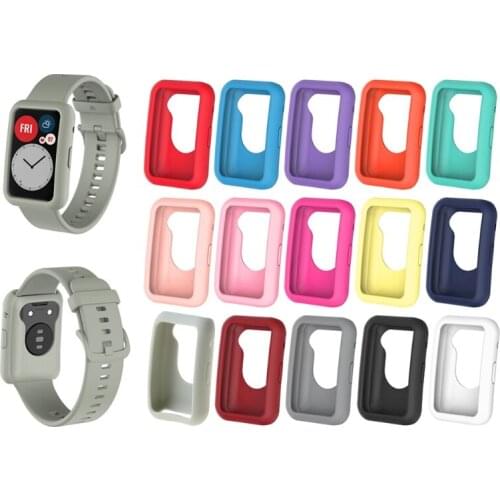 Watch Cover Silicone Case Protector Bumper for-Hua-wei Watch Fit Smart Watch X3UF