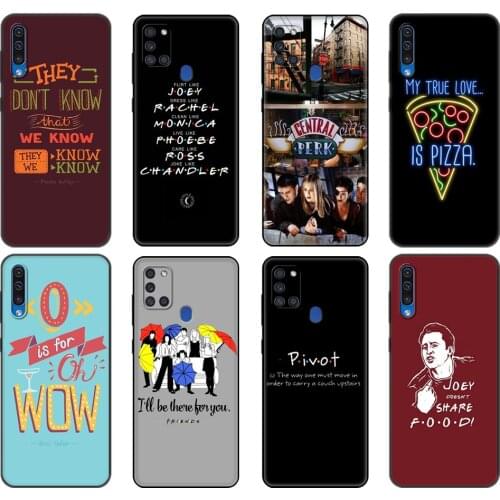 Black tpu Case For Samsung Galaxy A50 50S A30S A10 A01 A11 A21S A31 A41 A51 A71 M21 M30S S10 LITE Cover Friends TV Show Quotes