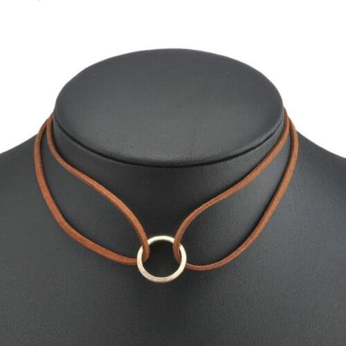 Black velvet necklace fashion jewelry punk round leather necklace retro gothic necklace female elegant necklace