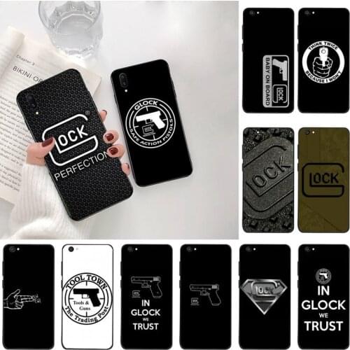 CUTEWANAN Glock Handgun Bling Cute Phone Case For Vivo Y91c Y17 Y51 Y67 Y55 Y93 Y81S Y19 V17 vivos5