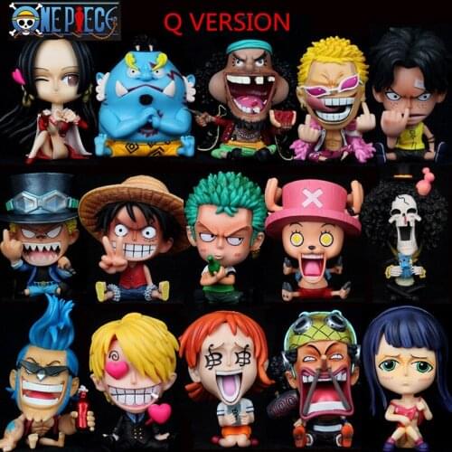 Q Version One Piece Action Figure Luffy Ace Sabo Model Zoro Sanji Nami Robin Pvc Figure Toys FRANKY Hancock Anime Decor