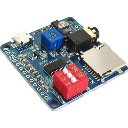 Voice Playback Module Board MP3 Music Player 5W MP3 Playback Serial Control SD/TF Card for Arduino DY-SV5W