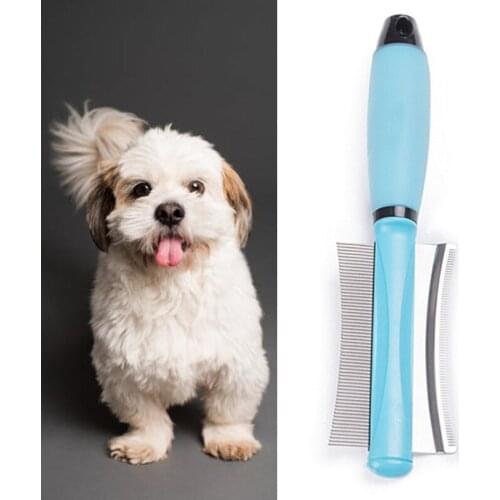Dog Grooming Tool With Double Sided Dematting Rake Brush Suitable For Dogs And Cats Double Comb Densely Packed Pins