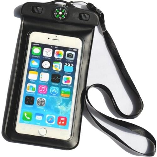 Compass mobile phone waterproof bag arm with dual-use waterproof mobile phone bag outdoor swimming waterproof case