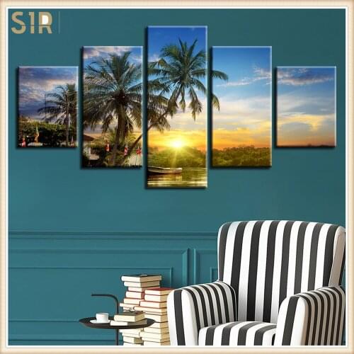 Beautiful Scenery HD Printed 5 Piece Canvas Art Scenery Painting Wall Pictures for Living Room Home Decor Anime Poster Wall Art