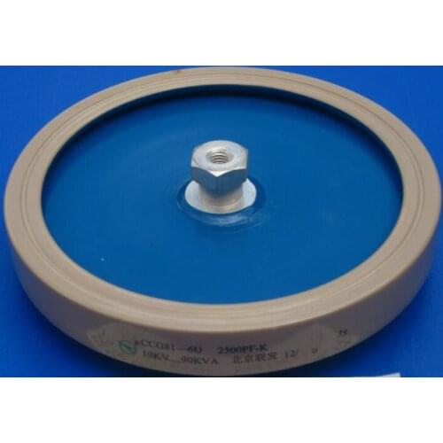 Round ceramics Porcelain high frequency machine new original high voltage CCG81-6U 2500PF 10KV 90KVA