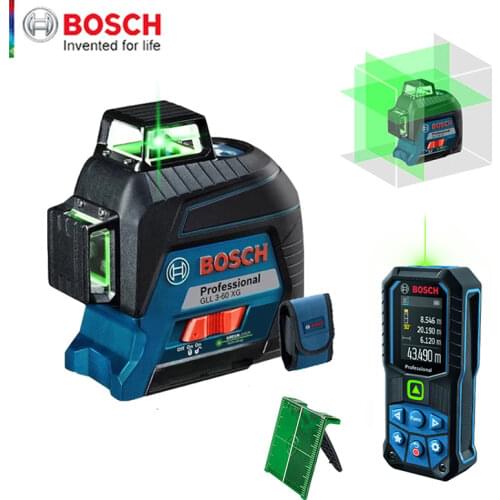Bosch Laser Level Green 12-line Marker Vertical And Horizontal Indoor Outdoor General Auxiliary Tools High Precision GLL3-60XG