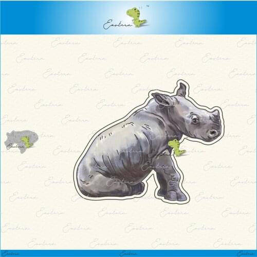 Little rhinoceros metal cutting dies 2021 new diy mould Scrapbooking Paper Making Embossing tools die cuts crafts dies molds
