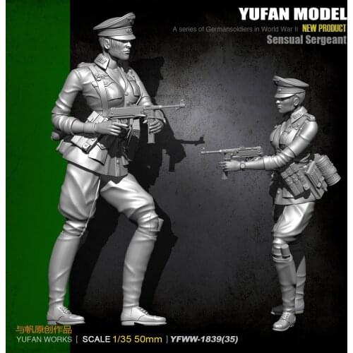 Yufan Model 1/35 Resin Kits Soldier Model Women Officers Self-assembled YFWW35-1839