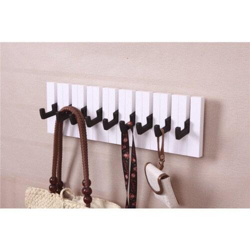 Fashion piano design 5 /7 Hooks Towel Hat Coat Clothes Wall Mount Rack Hanger