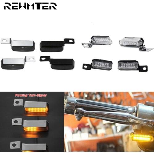 Motorcycle Mini LED E-mark Turn Signal Light Flowing Water Blinker Flashing Indicator Lamp For Honda For Harley Touring XL Dyna
