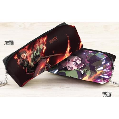 Anime Demon Slayer: Kimetsu no Yaiba Cartoon Cosmetic Bag Tomioka Giyuu Stationery Pencil Bag for School Supplies