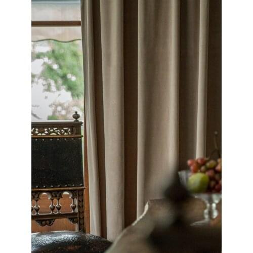 2021 New Light Luxury Retro Solid Color Herringbone Pattern Velvet Curtains Living Room Bedroom Not Inverted Velvet Curtains