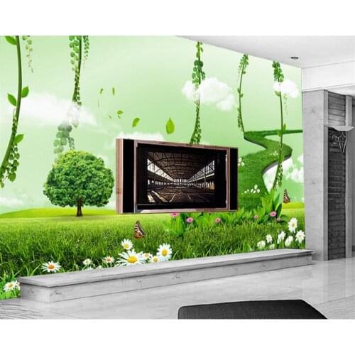 Beibehang Photo wallpaper sky garden green corridor home improvement living room TV bedroom background wallpaper for walls 3 d