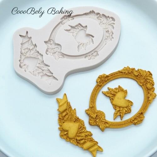 Luyou DIY Frame Fondant Mold Silicone Chocolate Candy Molds Gum Sugar Craft Christmas Wedding Cake Decorating Tools FM1241