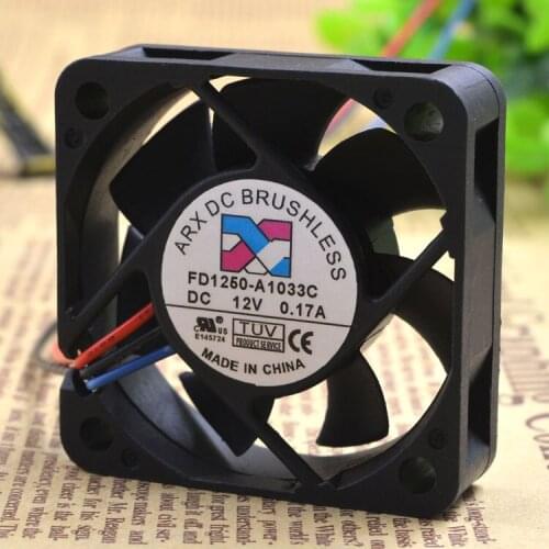 SSEA New Wholesale cooling fan for FD1250-A1033C 5CM 12V 0.17A 5015 50*50*15mm 3 wire Cooling fan