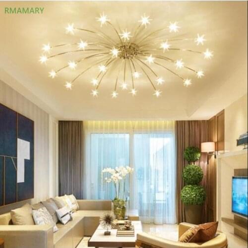 Nordic bedroom LED lamp warm romantic creative childrens room Chandeliers living room light simple modern starry Chandeliers