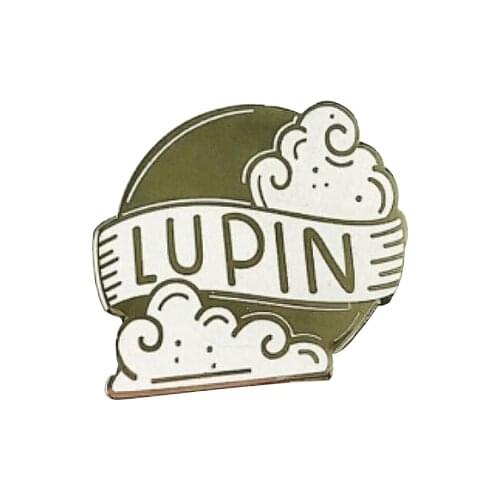 Werewolf lapel pin full moon wizardry brooch Lupin cloud badge literary book lover gifts