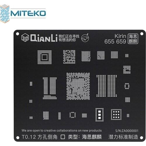 QIANLI iBlack 3D Steel mesh Reballing Stencil for Android Qualcomm EMMC MSM EMMC General DDR KIRIN 655 659 MSM 8937 2AA MTK 6582