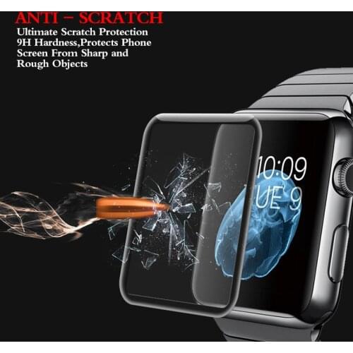 2pcs/lot Tempered Glass For iWatch SE 6 40 44mm Series 6 5 4 3 2 1 38 42MM Film 3D Full Curved Screen Protector For Apple Watch