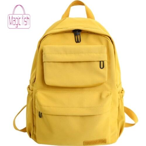 Magic Fish Women Backpack Waterproof Nylon Backpack Multi-Pocket Travel Female School Bag Teenage Girl Book Bag рюкзак женский