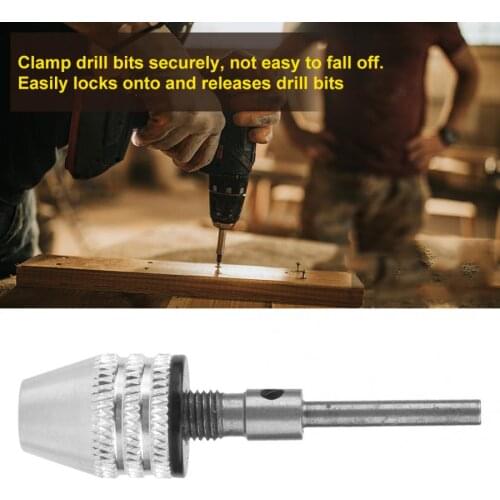 0.3-3.4mm Keyless Drill Chuck 2.35mm Round Shank Quick Change Adapter Converter Drill Chuck Adapter