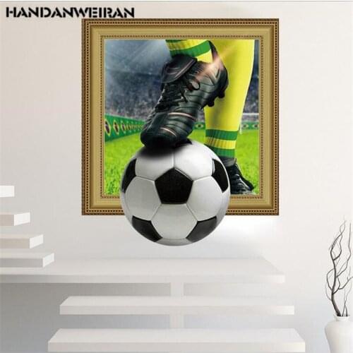 45*60cm Football World Cup Bar Restaurant Wall Decoration Stickers in the wall Self-adhesive 3D Wall Stickers for barroom HOT