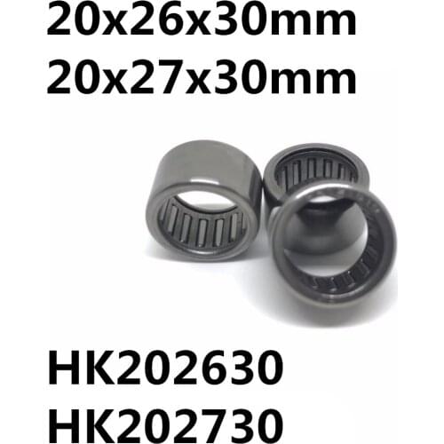 10pcs HK202630 HK202730 20x26x30 or 20x27x30 mm Bearing Shell Type Needle Roller Bearings High Quality HK2030